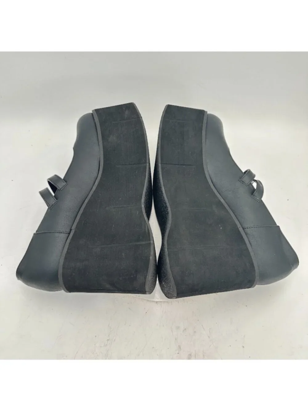 Demonia Women Size 12 Black Leather Maryjane Double Buckle High Platform Shoes